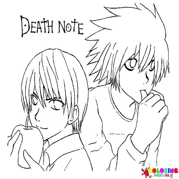 Death Note Personages Kleurplaten