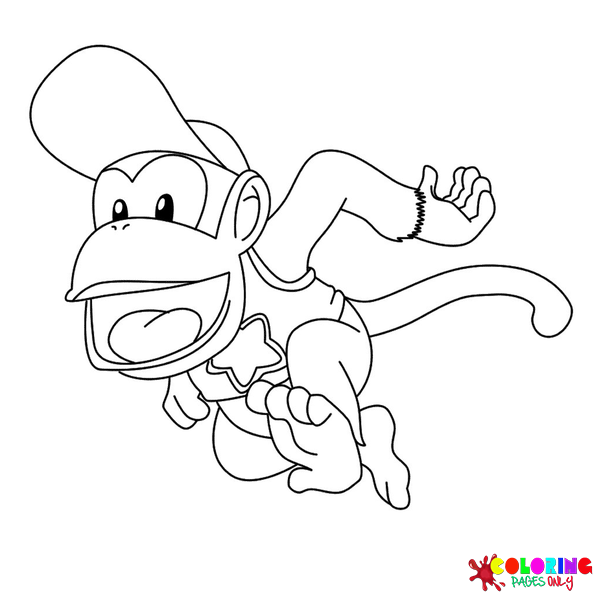 Diddy Kong Coloring Pages