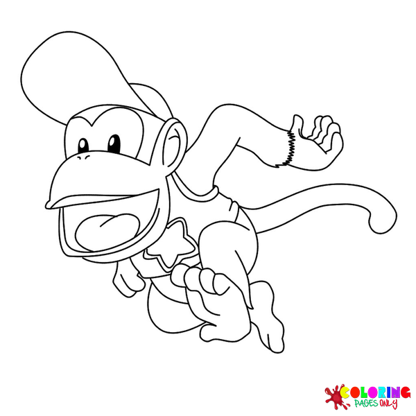 Dibujos Para Colorear De Diddy Kong