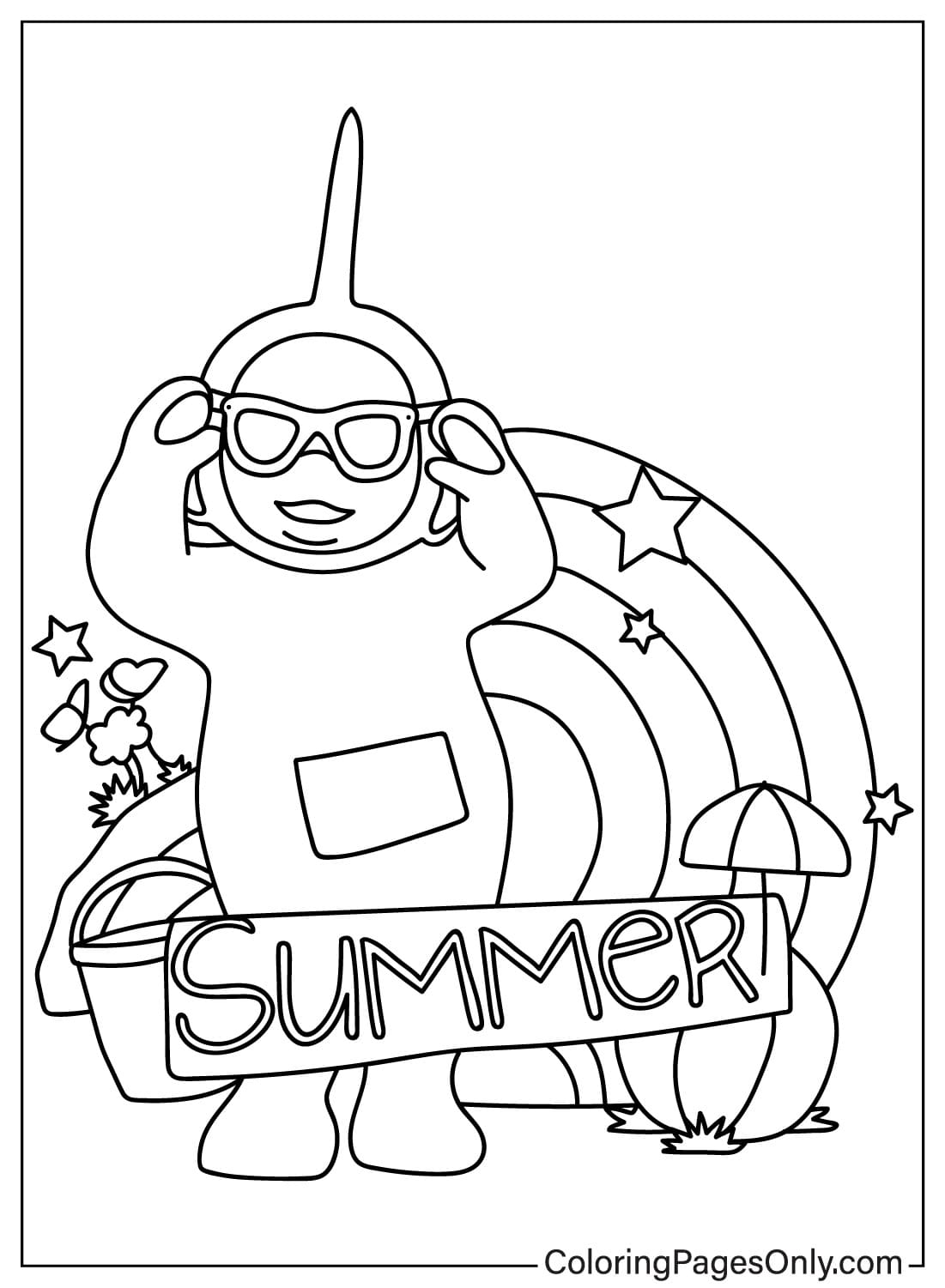 Dipsy Coloring Page Free from Teletubbies - WildBrain