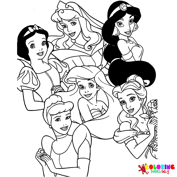 Disegni da colorare delle principesse Disney
