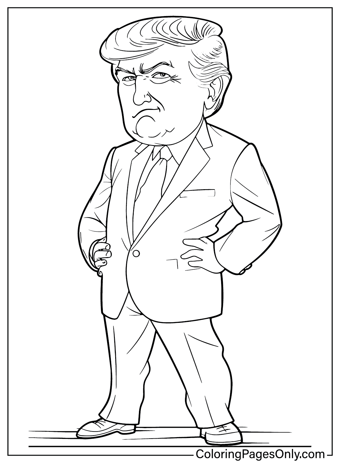 Donald Trump Coloring Page Free Printable from Donald Trump