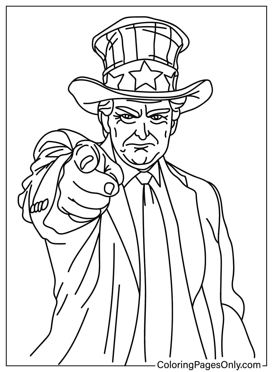 Donald Trump Coloring Page PDF from Donald Trump