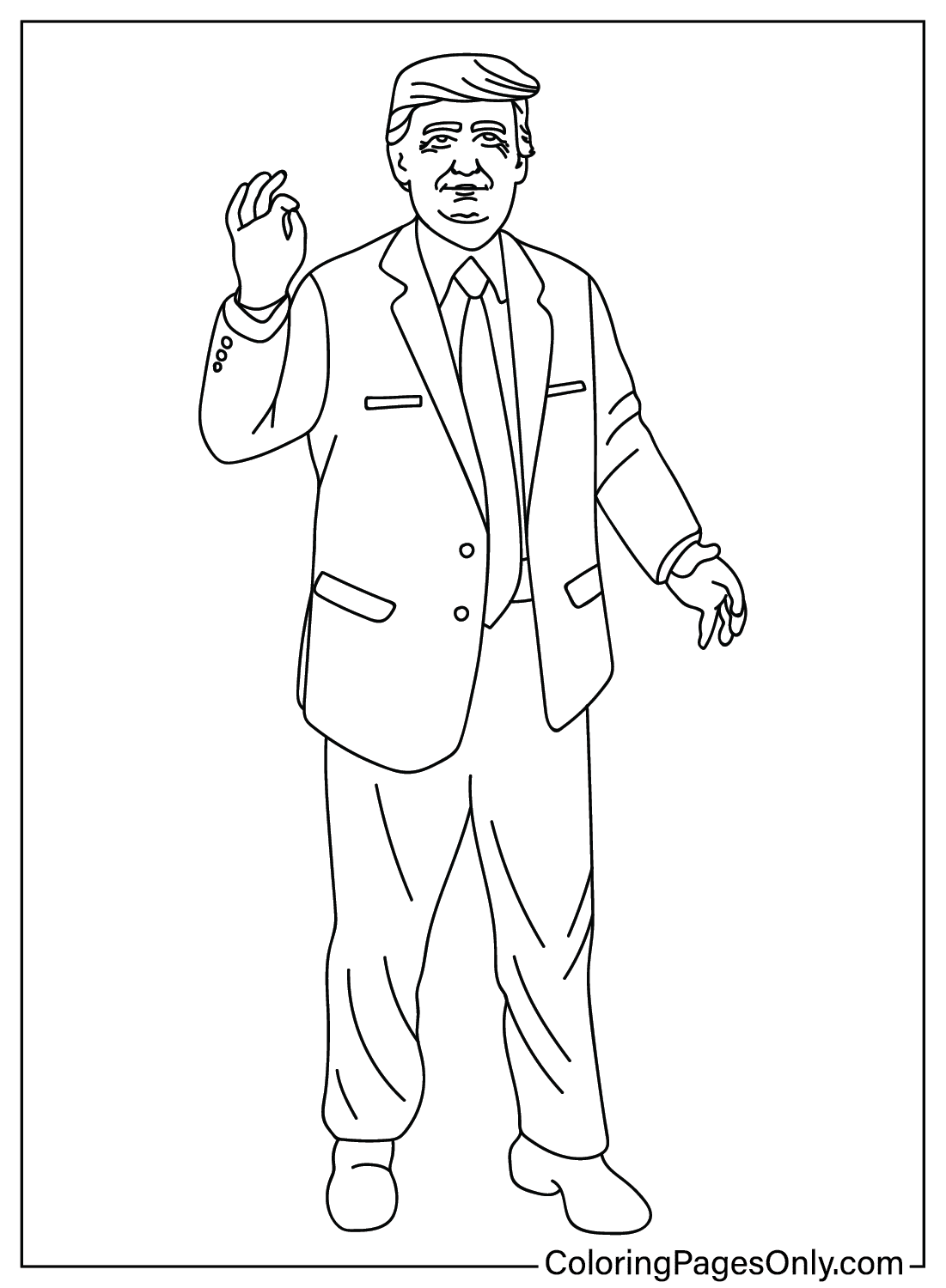Donald Trump Coloring Pages to Download from Donald Trump