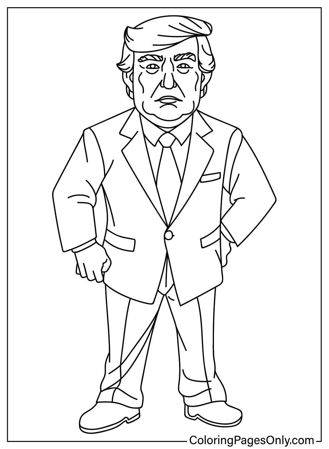 Dibujos para colorear de Donald Trump para imprimir de Donald Trump