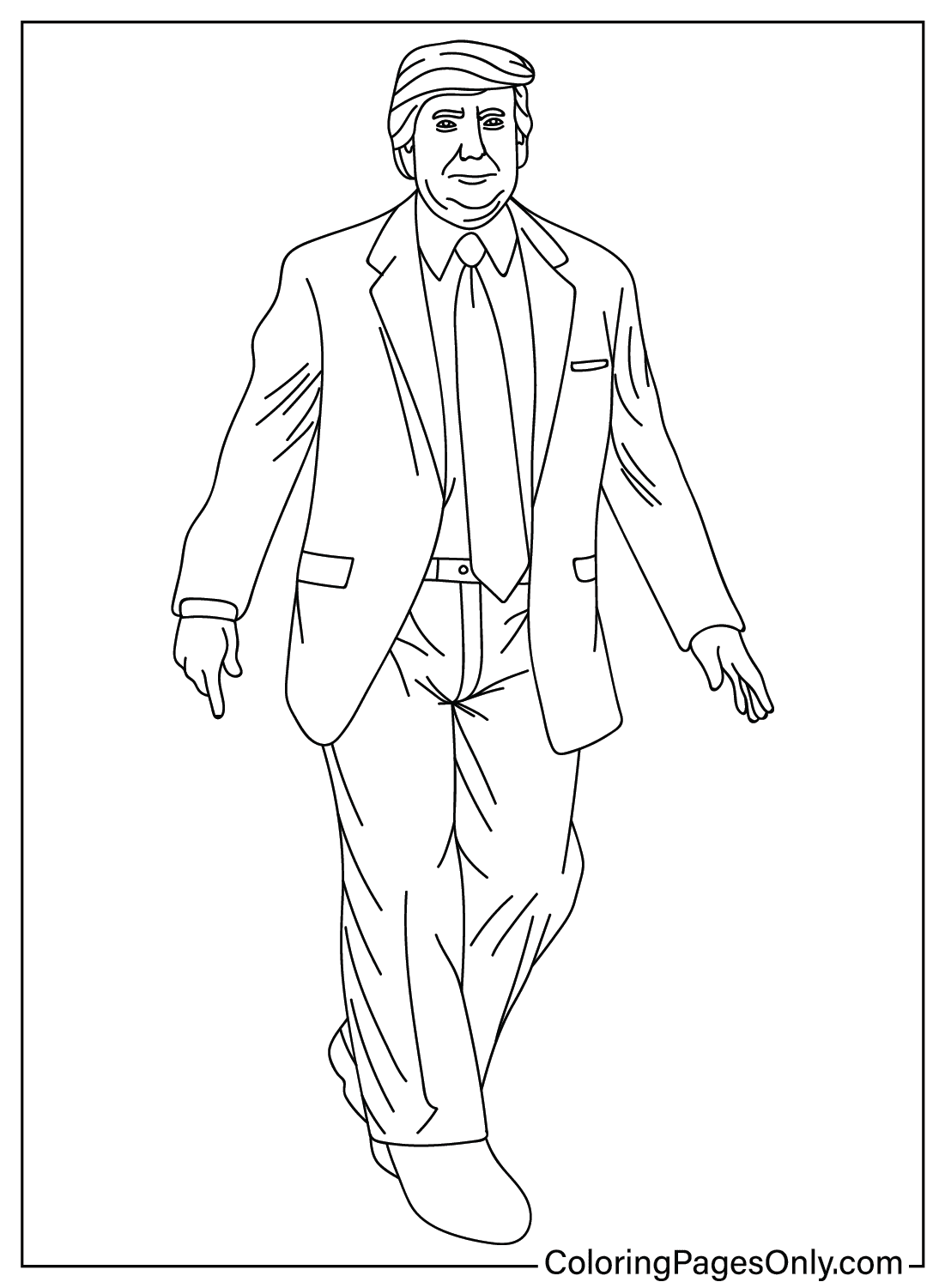 Donald Trump Coloring Pages to for Kids from Donald Trump