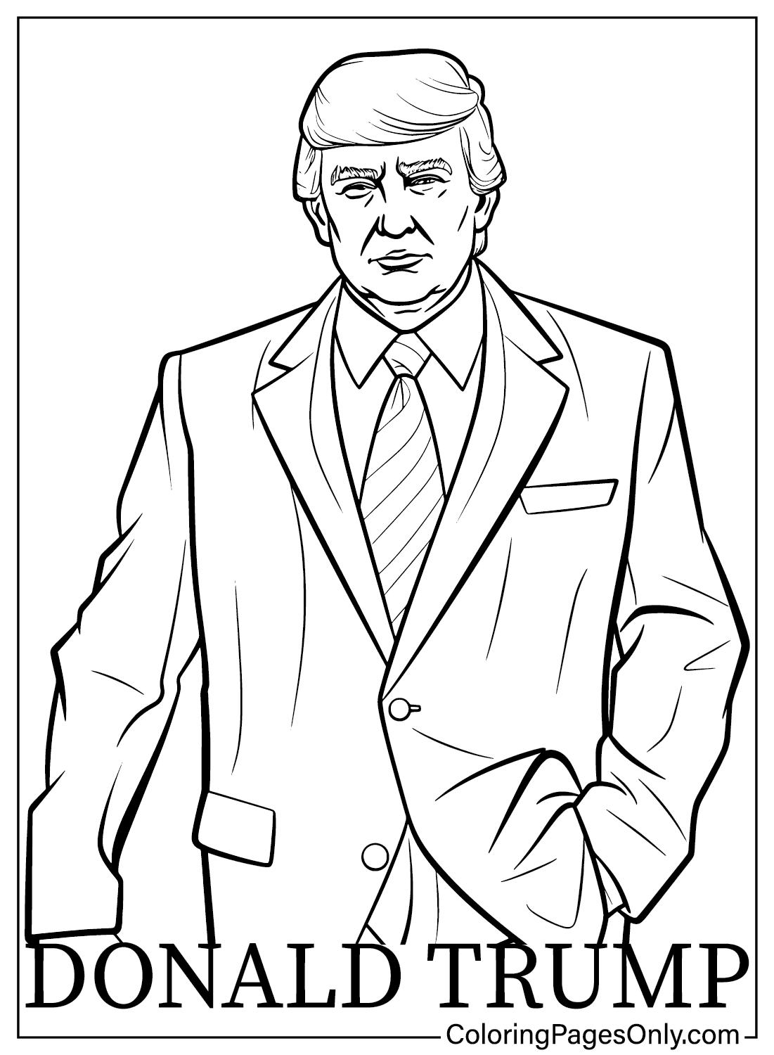 Раскраска Дональд Трамп бесплатно для печати от Дональда Трампа