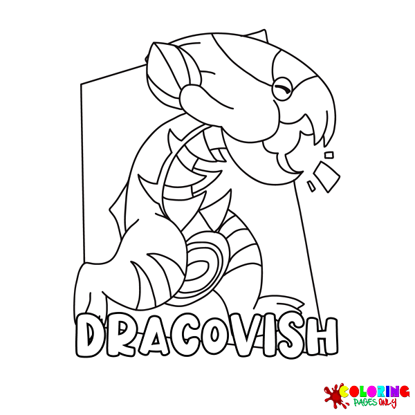 Dracovish kleurplaten