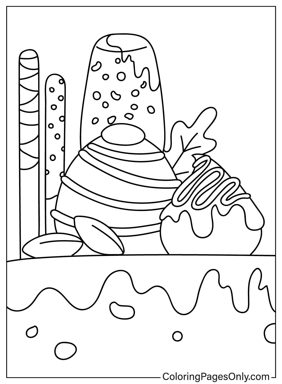 Drawing Chocolate Coloring Page from Chocolate