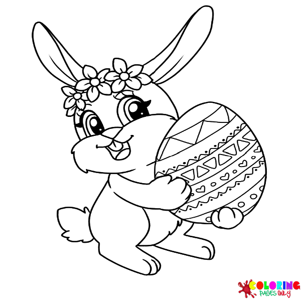 Раскраски Пасхальный кролик
