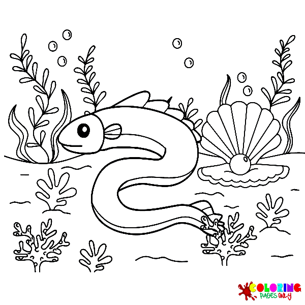 Eel Coloring Pages