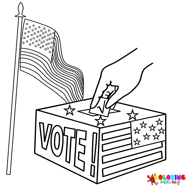 Dibujos para colorear del día de las elecciones
