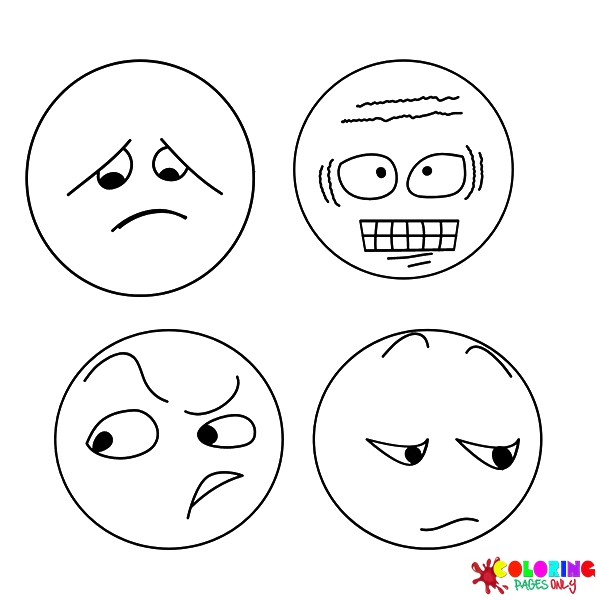 Desenhos para colorir de emoções