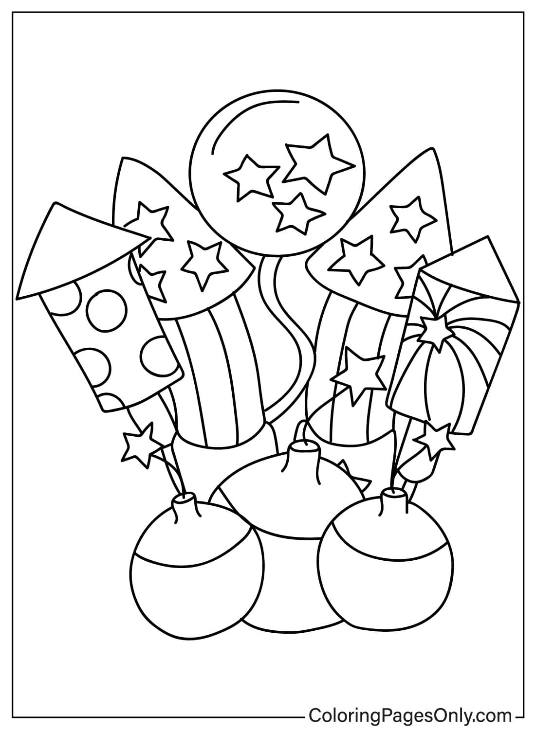 19 Free Printable Fireworks Coloring Pages