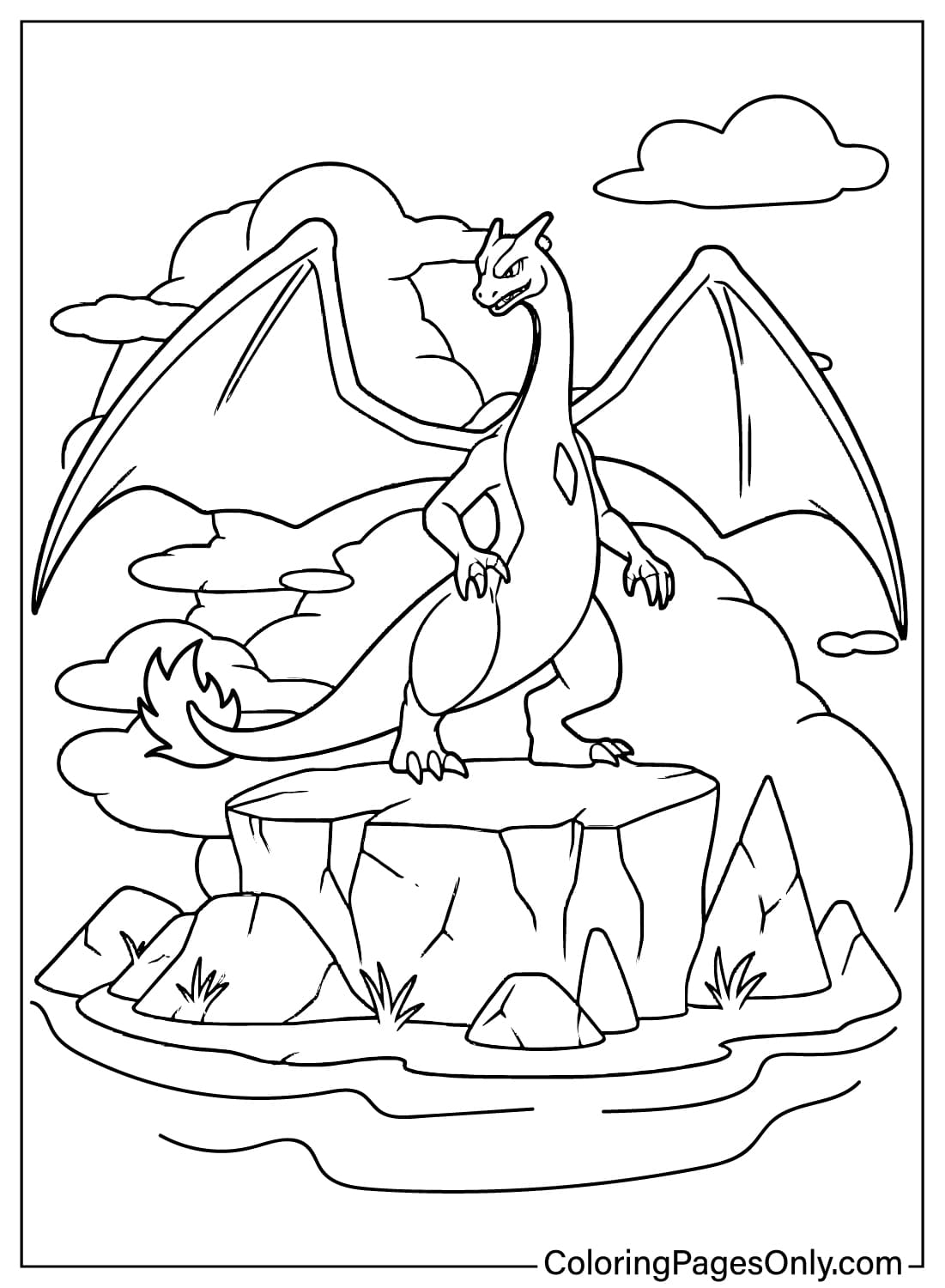 Free Charizard Coloring Page