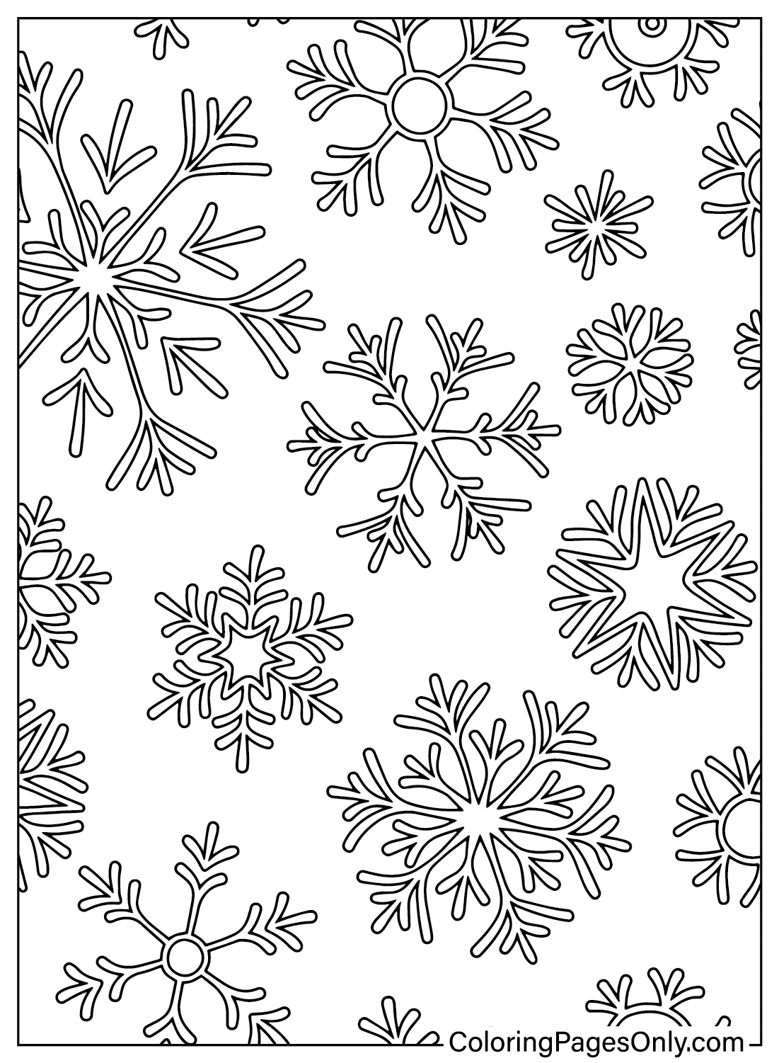 Free Coloring Pages of Snowflakes