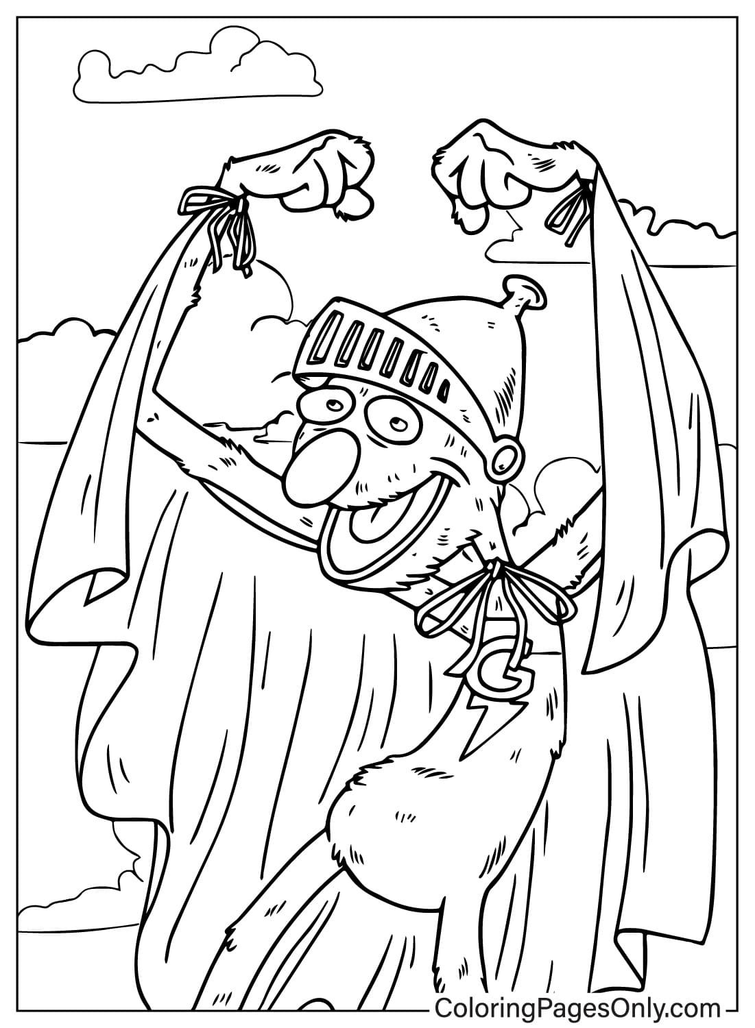 Free Grover Coloring Page from Grover