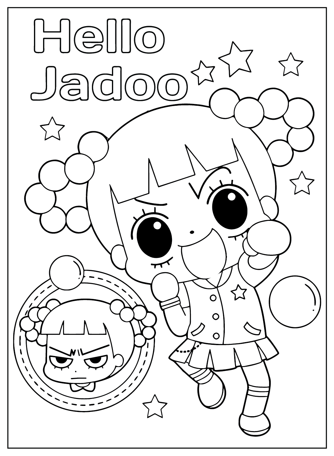 صفحة تلوين Hello Jadoo مجانية من Hello Jadoo