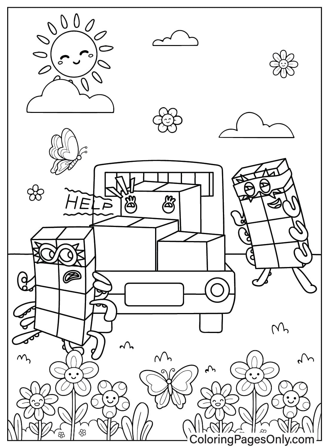 Free Numberblocks Coloring Page Coloring Page