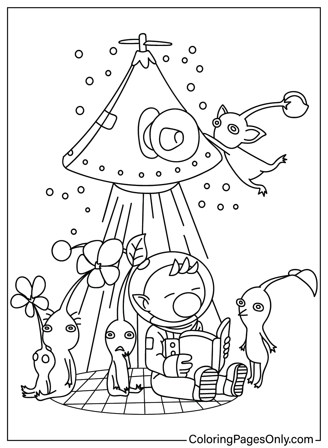 Free Pikmin Coloring Page from Pikmin