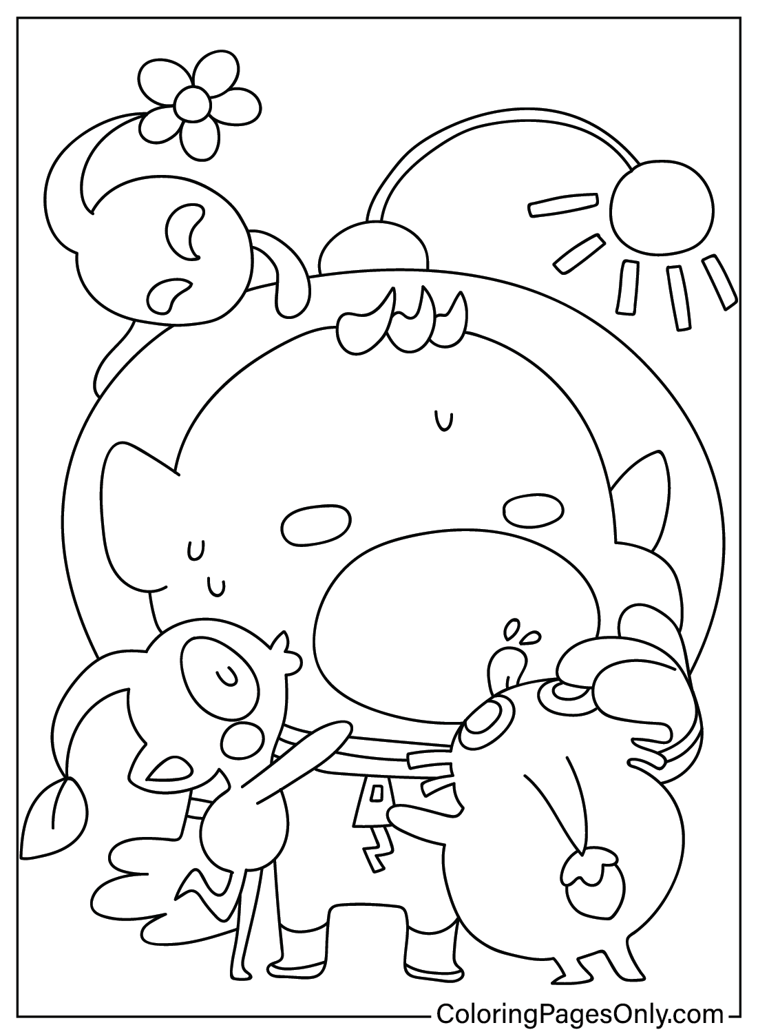 Free Printable Pikmin Coloring Page from Pikmin