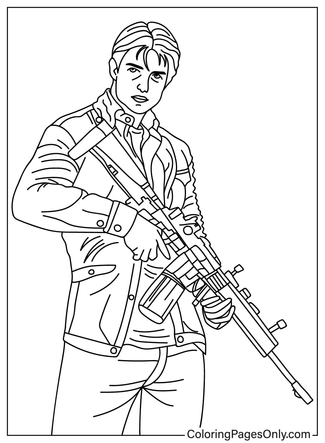 Free Printable Tom Cruise Coloring Page from Tom Cruise