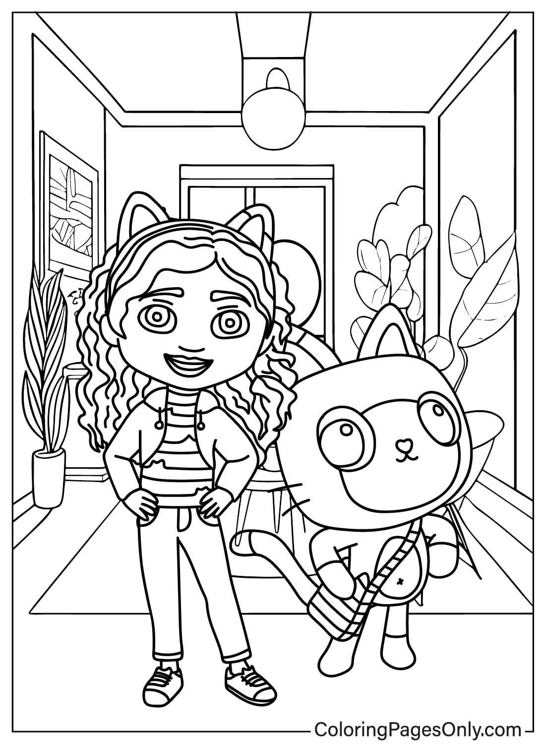 Gabby’s Dollhouse Coloring Page