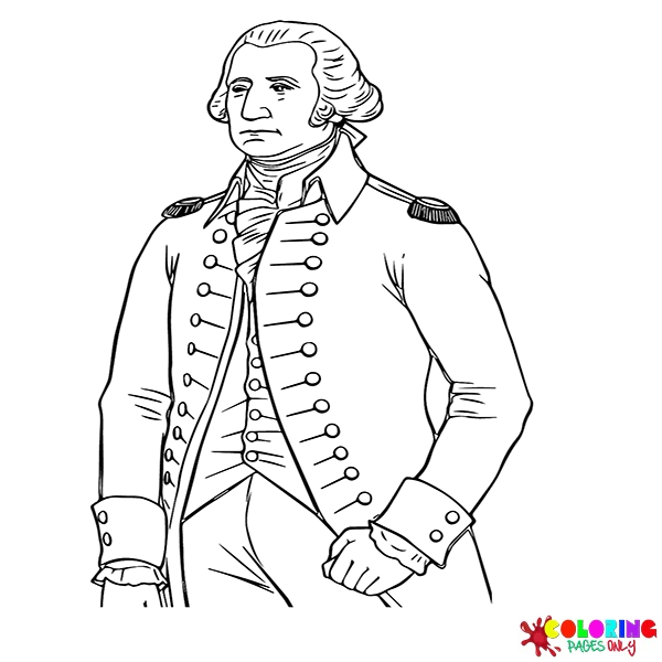 Páginas para colorir de George Washington