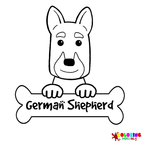 Desenhos para colorir de pastor alemão