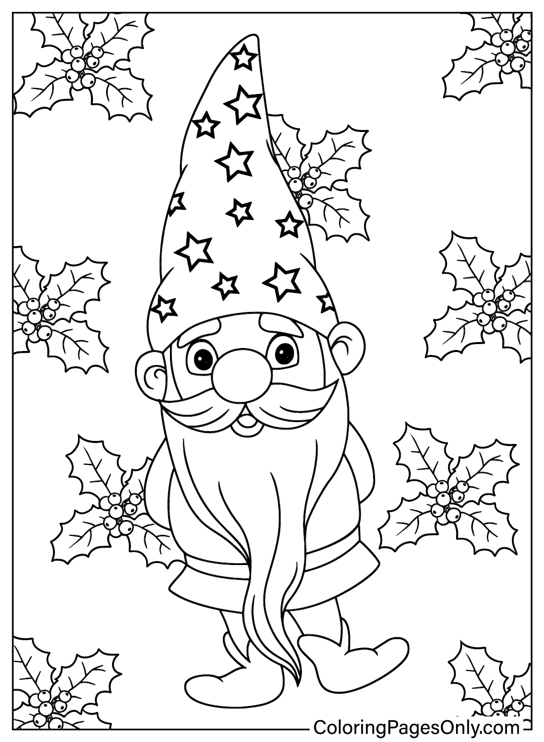 Página para colorir do Gnome do Gnome