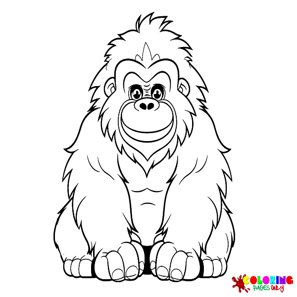 32 Gorilla Coloring Pages - ColoringPagesOnly.com