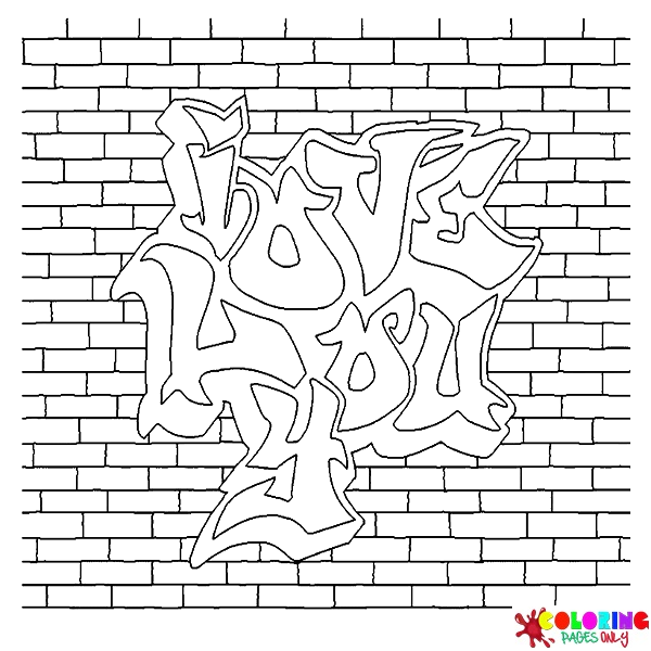 Graffiti Coloring Pages