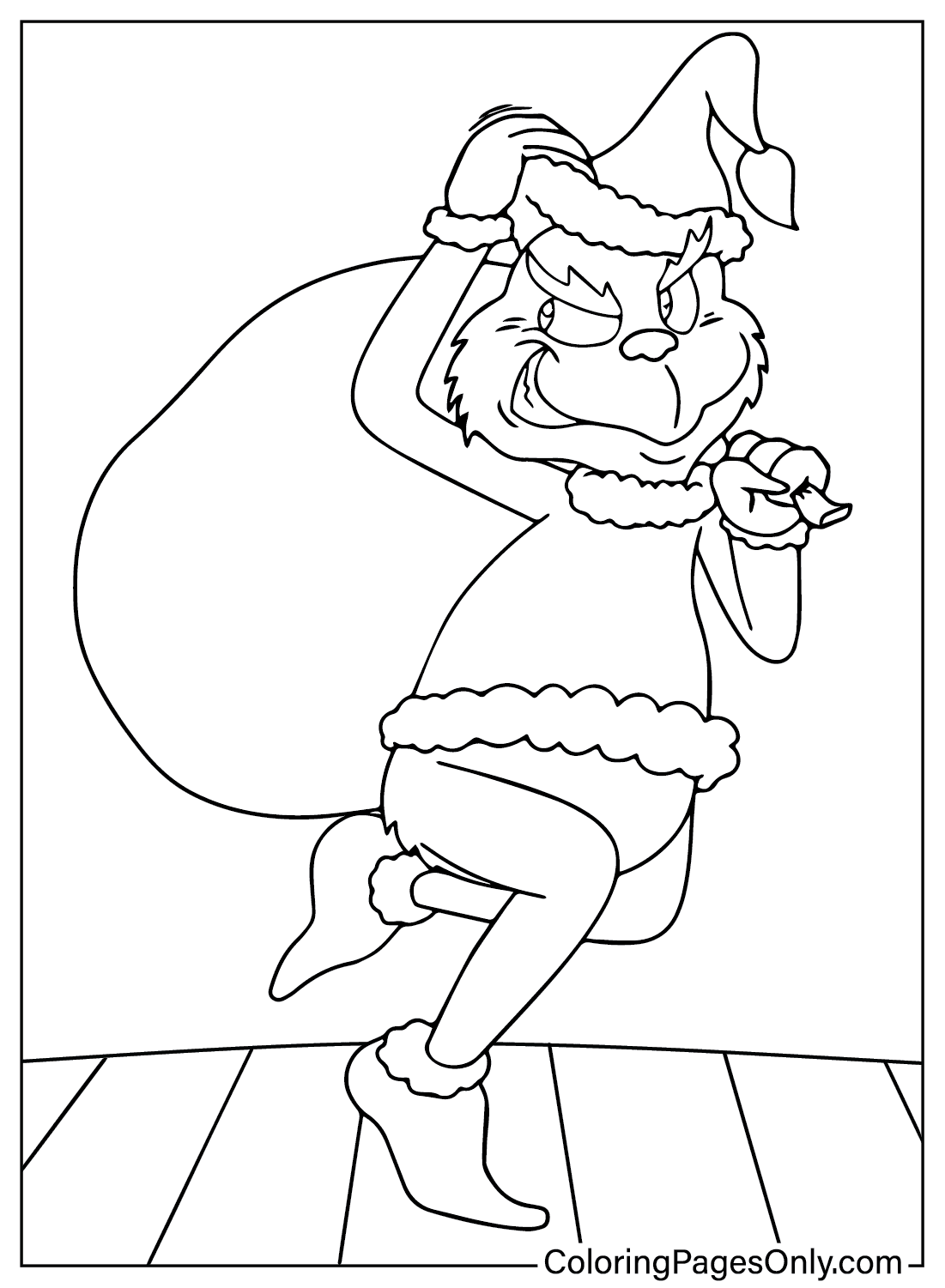 Grinch Coloring Page Free Printable from Grinch