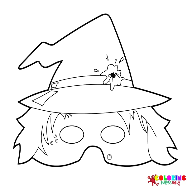 Halloween Masks Coloring Pages