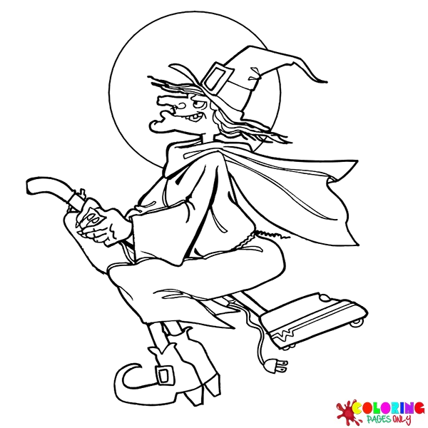 Dibujos de brujas de Halloween para colorear