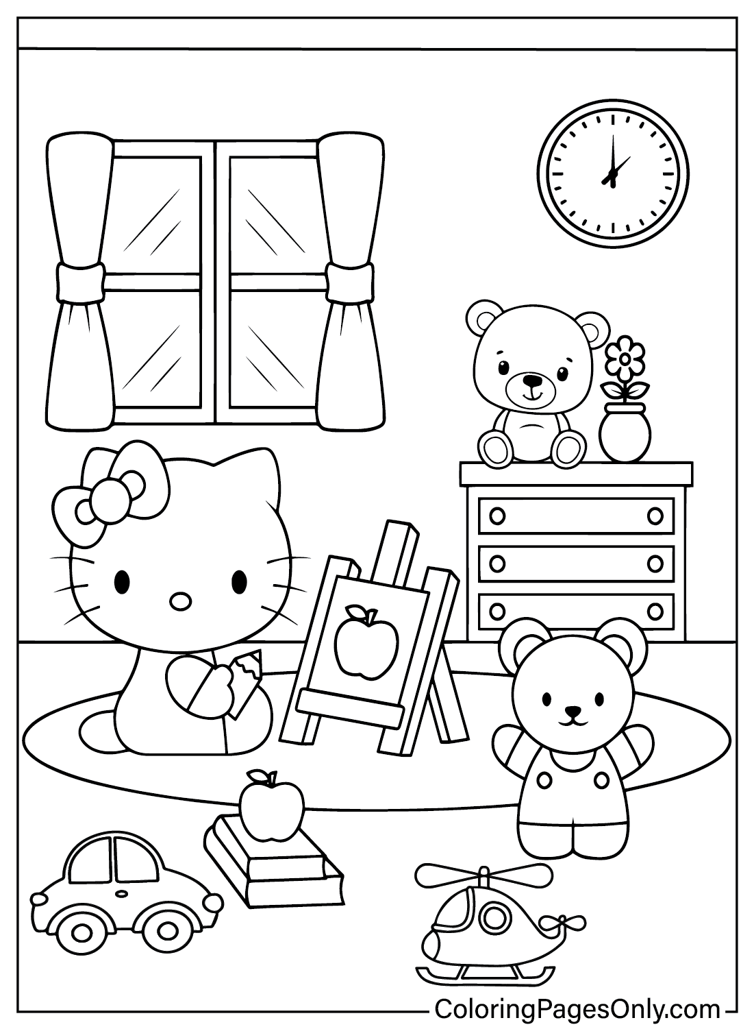 Hello Kitty Images Coloring Page - Free Printable Coloring Pages