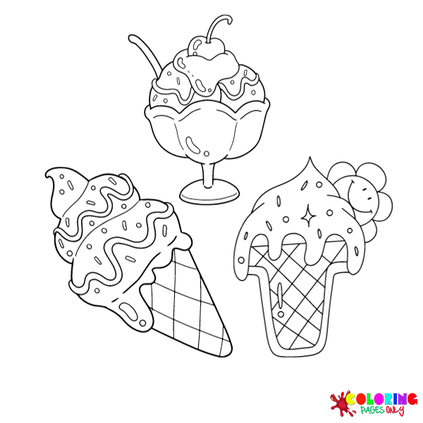 Dibujos de helados para colorear