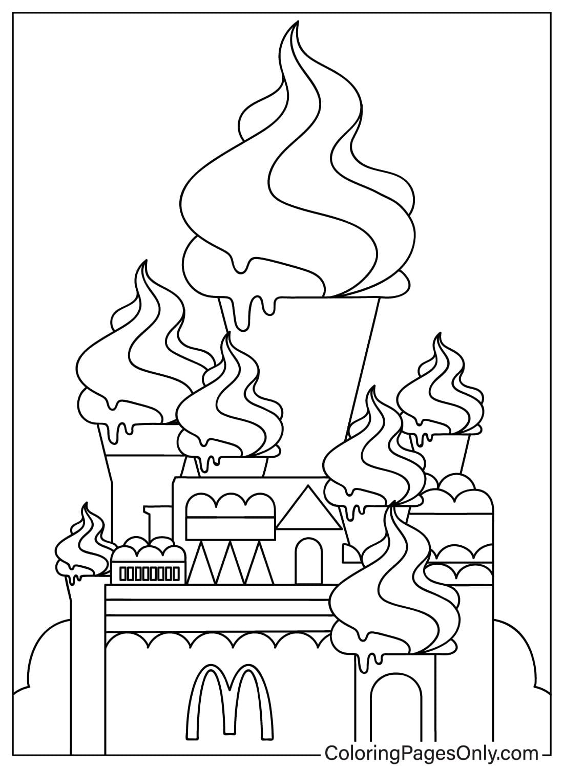 Ice Cream McDonalds Coloring Page from McDonald's