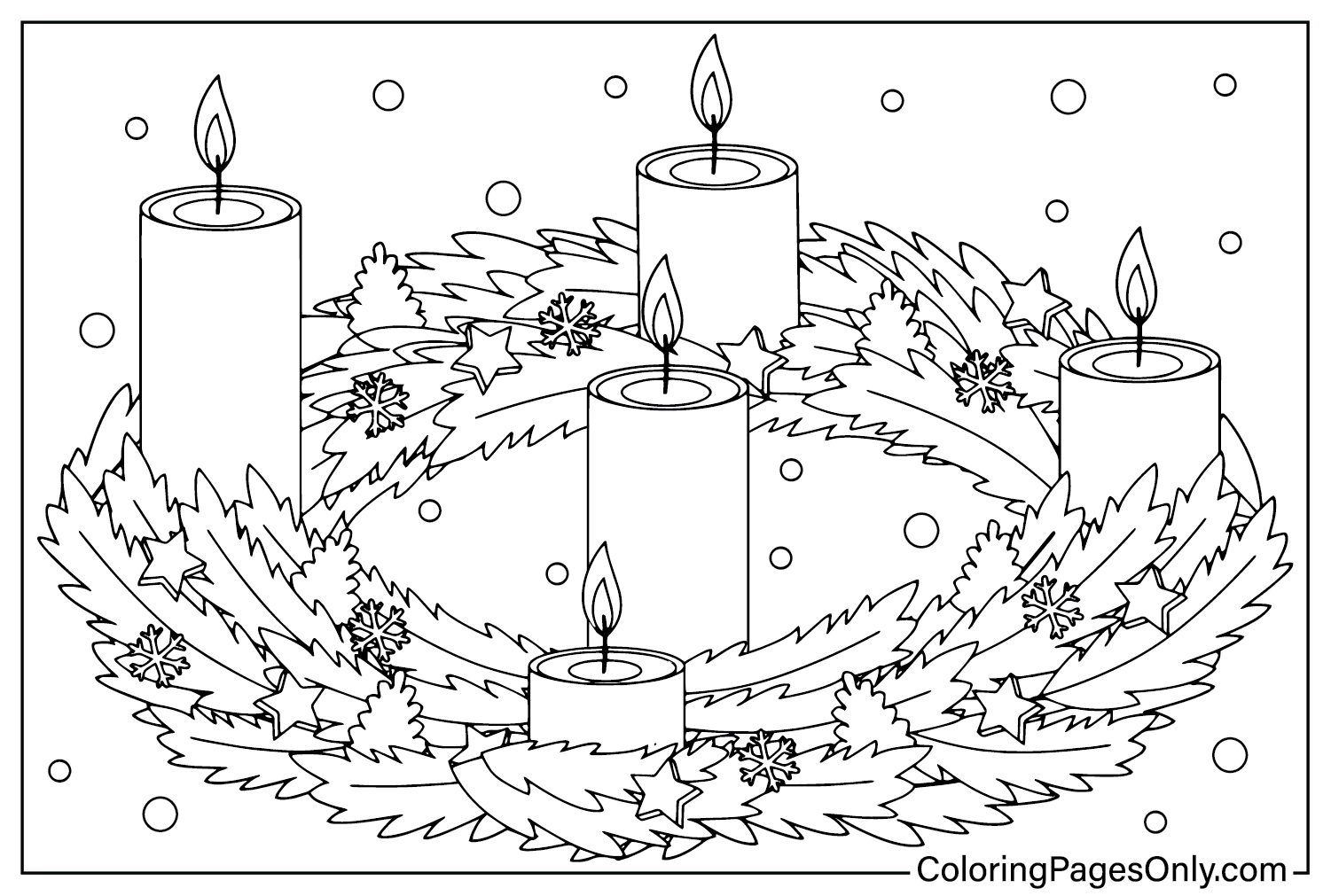 Images Advent Wreath Coloring Page from Advent Wreath