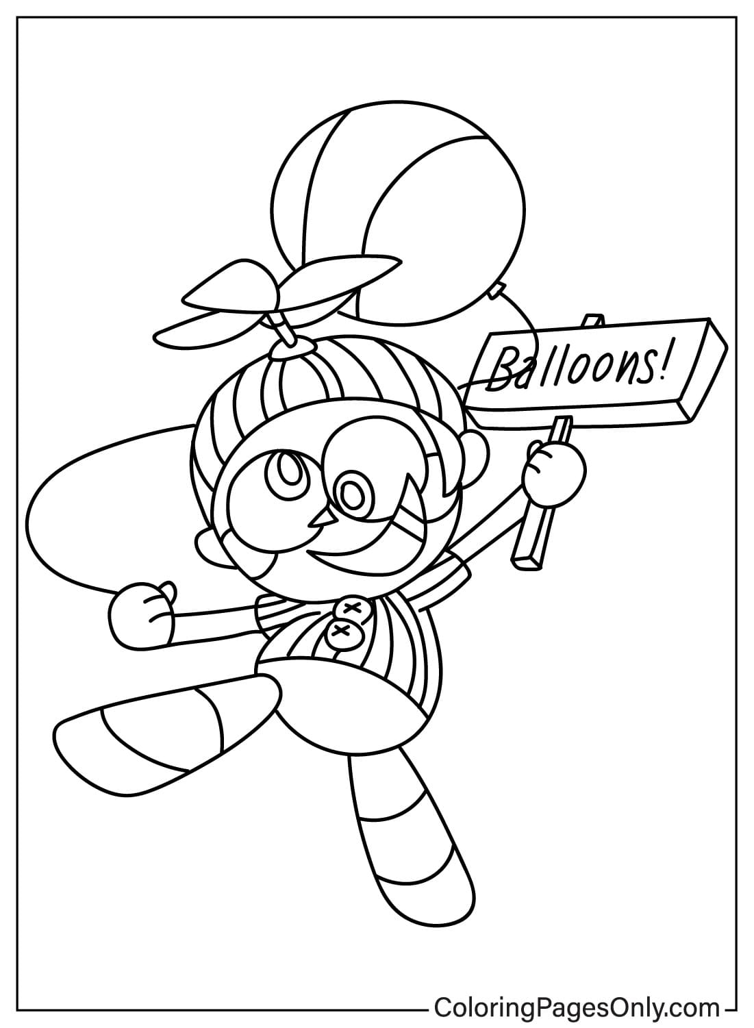 Images Balloon Boy Coloring Page from Balloon Boy