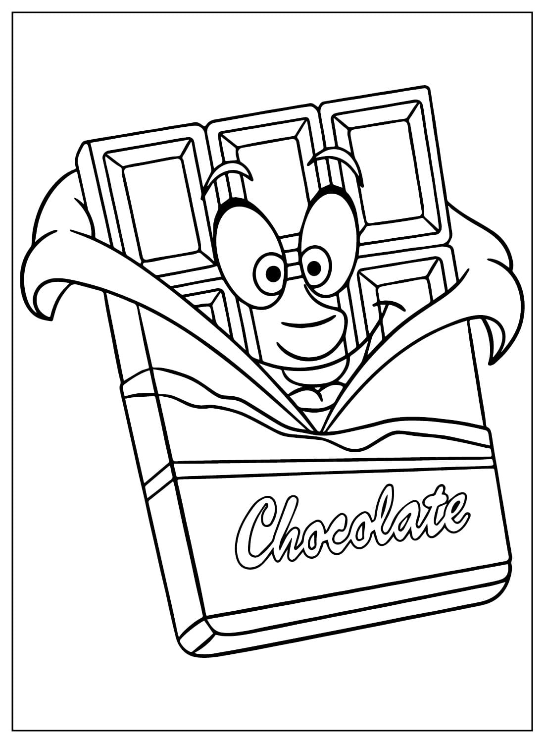 Imagens Página para colorir de chocolate de Chocolate