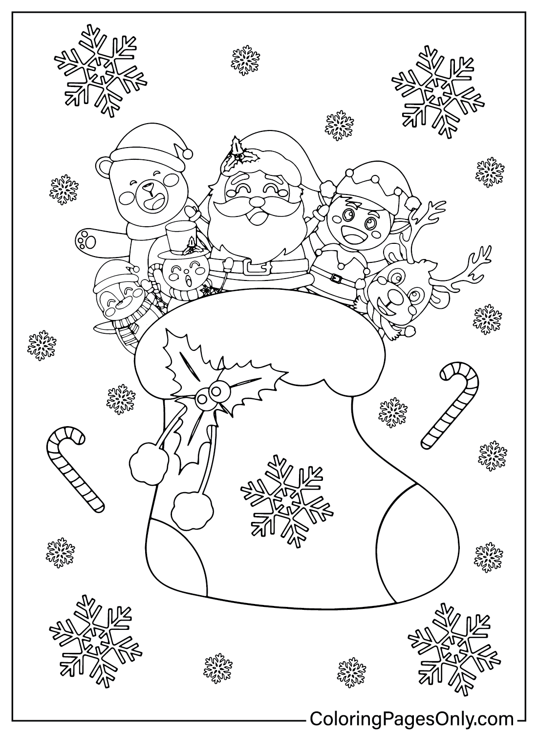 Imagens Meias de Natal para colorir de Meias de Natal
