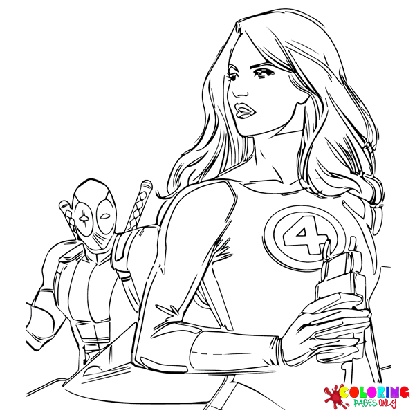 21 Free Printable Invisible Woman Coloring Pages