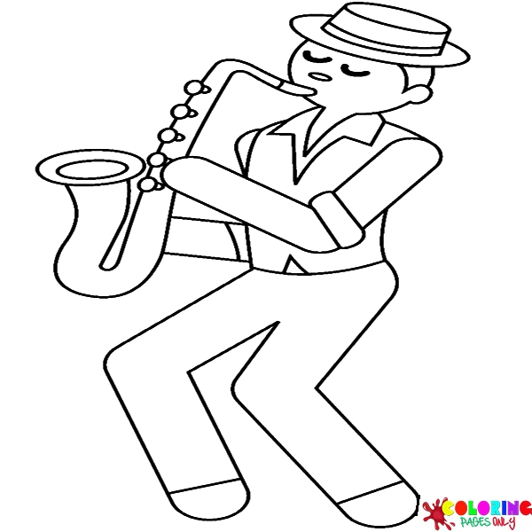 Jazz Coloring Pages