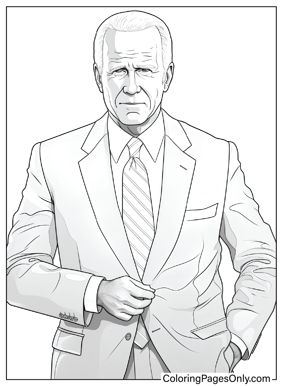 Joe Biden Coloring Page