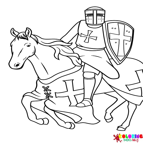 Cavaleiros para colorir
