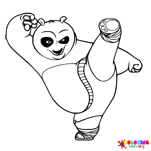 Páginas para Colorir Kung Fu Panda