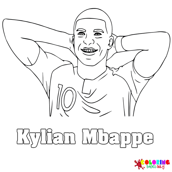 Kylian Mbappé Coloring Pages