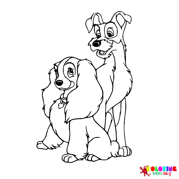 Lady and the Tramp Coloring Pages