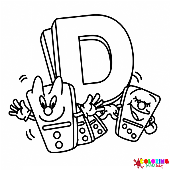 Desenhos para colorir da letra D